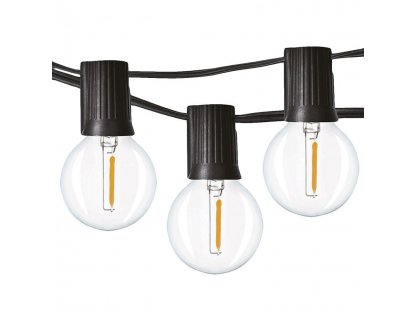 Solight LED vonkajšia reťaz s žiarovkami, 25 žiaroviek, 15m +5m, 20W, teplá biela