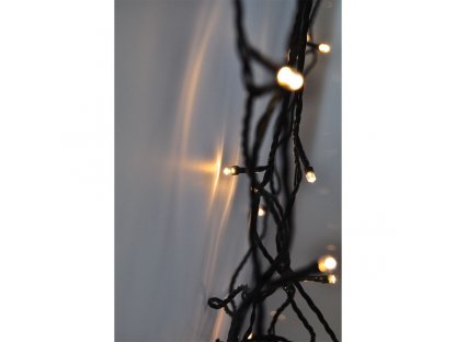 Solight LED vonkajšia vianočná reťaz, 200 LED, 10m, prívod 5m, 8 funkcií, IP44, teplá biela