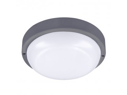 Solight LED vonkajšie osvetlenie guľaté, 20W, 1500lm, 4000K, IP54, 20cm, sivá farba