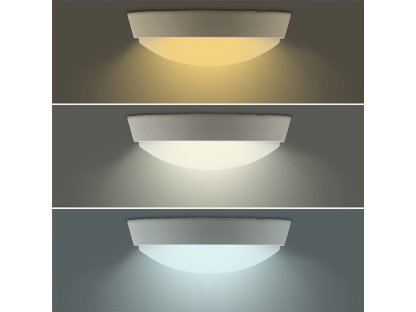 Solight LED vonkajšie osvetlenie s nastaviteľnou CCT, 12W, 900lm, 22cm, 2v1 - biely a čierny kryt