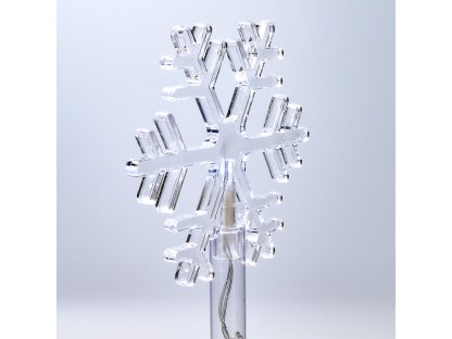Solight LED záhradné osvetlenie, snehové vločky, 5ks, 15x LED, zapichovacie, 3xAA