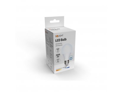 Solight LED žiarovka, klasický tvar, 12W, E27, 6000K, 270°, 1020lm