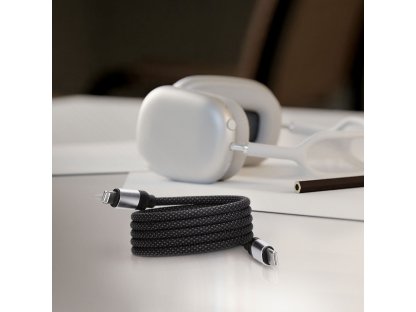 Solight magnetický USB-C/Lightning kábel, USB-C konektor - Lightning konektor, 1m