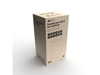 Solight mobilná klimatizácia 12000 BTU, smart WiFi, chladenie, odvlhčovanie, ventilátor
