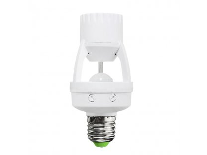 Solight PIR senzor pro E27 žiarovku, biely