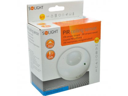 Solight PIR stropný senzor, interiérový, biely