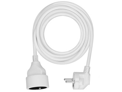 Solight predlžovací prívod 5m, 1 zásuvka, 16A/3680W, PVC, biely
