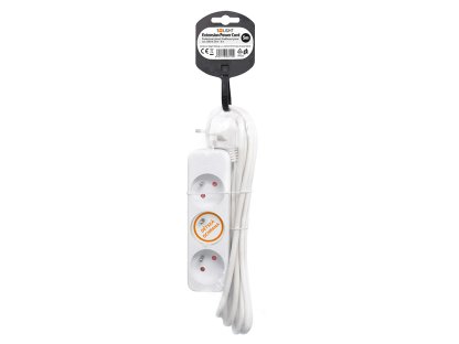 Solight predlžovací prívod 5m, 3 zásuvky, 16A/3680W, PVC, biely