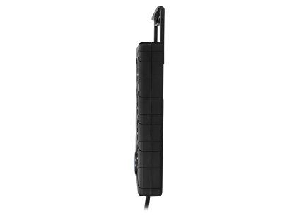Solight prepäťová ochrana, 8z, USB A+C, 2m, čierna