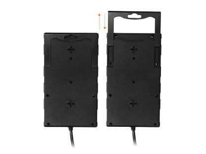 Solight prepäťová ochrana, 8z, USB A+C, 2m, čierna
