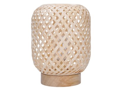 Solight ratanová LED lampáš s LED žiarovkou, teplá biela, 2x AAA, 19cm