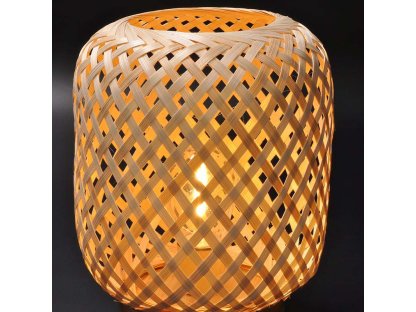 Solight ratanová LED lampáš s LED žiarovkou, teplá biela, 2x AAA, 19cm