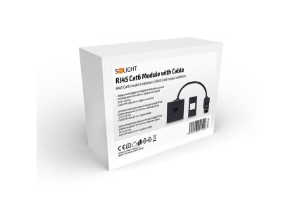 Solight RJ45 Cat6 doplnkový modul pre vstavané zásuvky série PP128