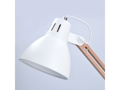 Solight stolná lampa Falun, E27, biela