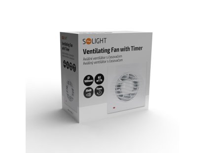 Solight ventilátor do kúpeľne s časovačom