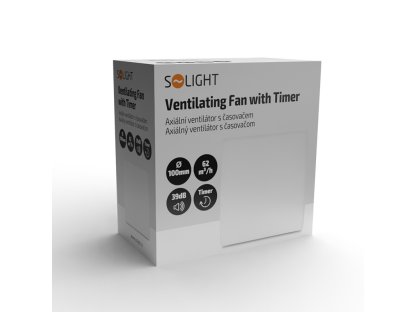 Solight ventilátor do kúpeľne s časovačom