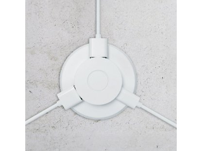 Solight výsuvná nabíjačka USB A+C 24W PD, biela