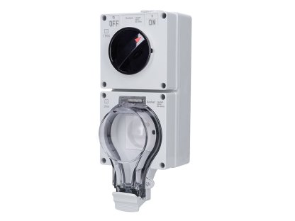 Solight zásuvka IP66 s vypínačom, vodotesná a prachotesná