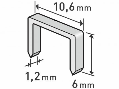 Spony do sponkovacej pištole 1000ks, dĺžka/L 6mm, EXTOL PREMIUM