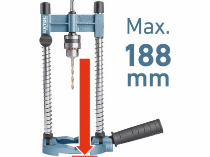 Stojan na vŕtačku viacúčelový so skľučovadlom, Ø1-10mm, pracovná výška 140mm, EXTOL PREMIUM