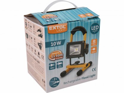 Svietidlo LED nabíjateľné, 10W, 800 lúmenov/100cd, EXTOL LIGHT