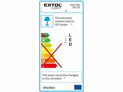 Svietidlo nabíjateľné LED, 20W, 1400lm, 11,1V Li-ion, 4400mAh, IP65, 12+230V, EXTOL LIGHT