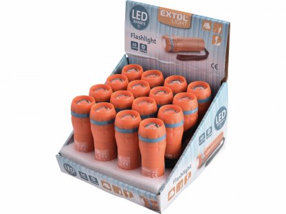 Svietidlo plastové LED, 60lm, 3xAAA, 47g, EXTOL LIGHT