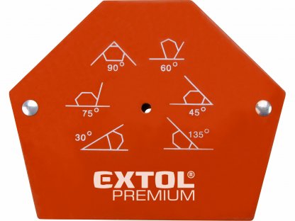 Uholník magnetický na zváranie, 30°-45°-60°-75°-90°-135°., sila magnetu 23kg, EXTOL PREMIUM