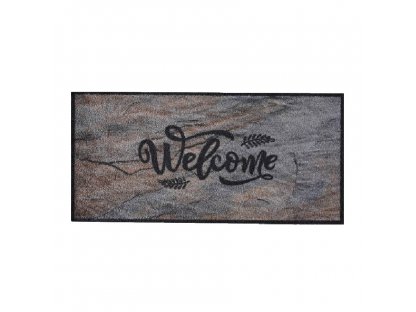 Vnútorná čistiaca prateľná vstupná rohož FLOMA Welcome - 40 x 80 x 0,8 cm