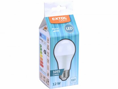 Žiarovka LED, 12W, 1055lm, E27, Ø60mm, EXTOL LIGHT