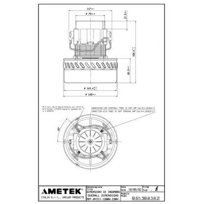 motor Ametek 61300382 pro Karcher Puzzi 100, 200