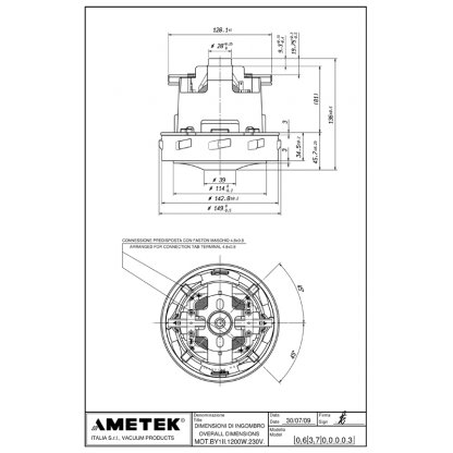 motor Ametek63700003 pro Karcher Puzzi 8/1