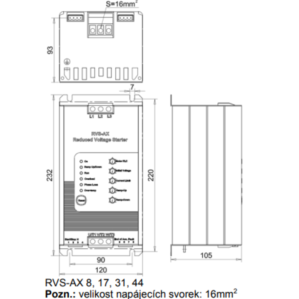 Softstartér Solcon RVS-AX 17 - AEF pohony-automatizace