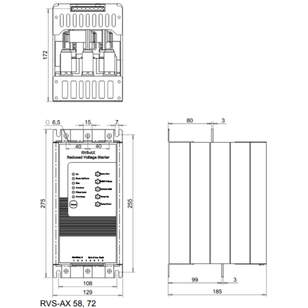 Softstartér Solcon RVS-AX 58 - AEF pohony-automatizace
