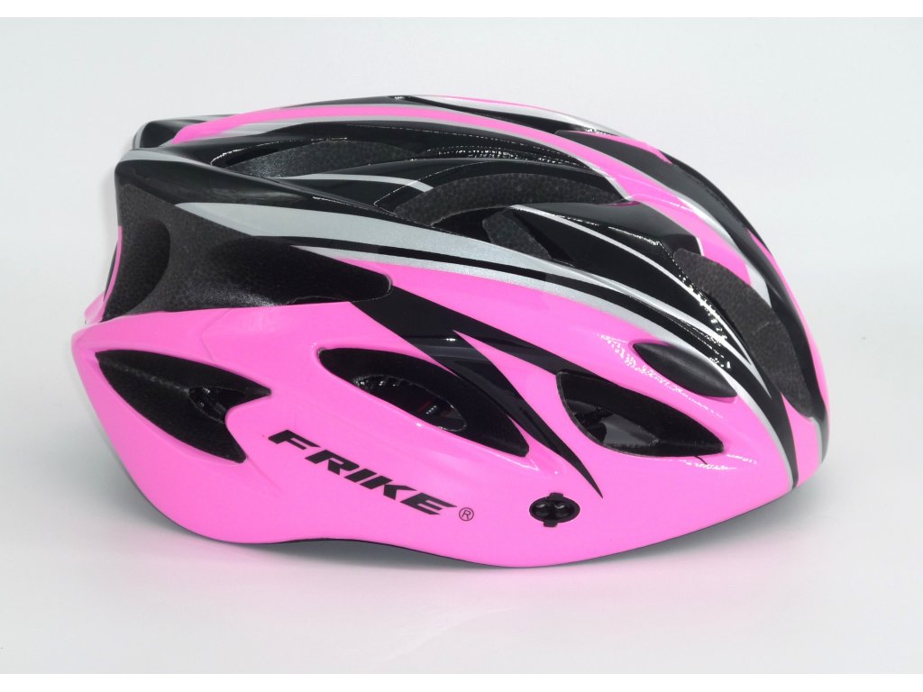 Sportovní cyklistická helma na kolo Frike® černá růžová
