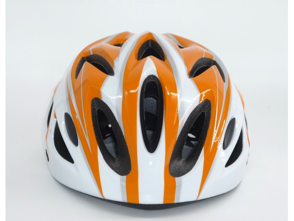 Sportovní cyklistická helma na kolo Frike® oranžová bílá