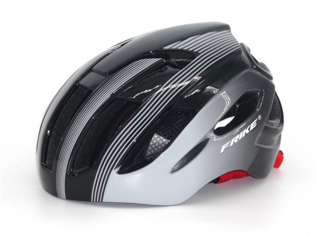 Cyklistická helma,  Frike®, A5 LED, šedá černá, 2023