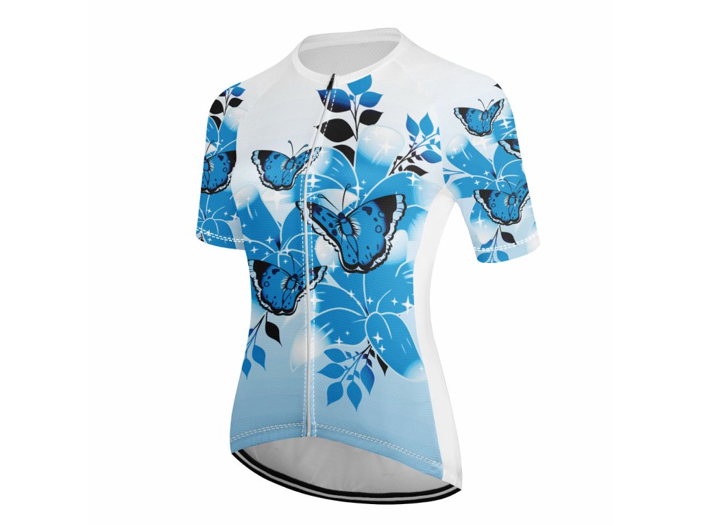 Dámský cyklistický dres, Frike®, B15, modrá bílá, 2023