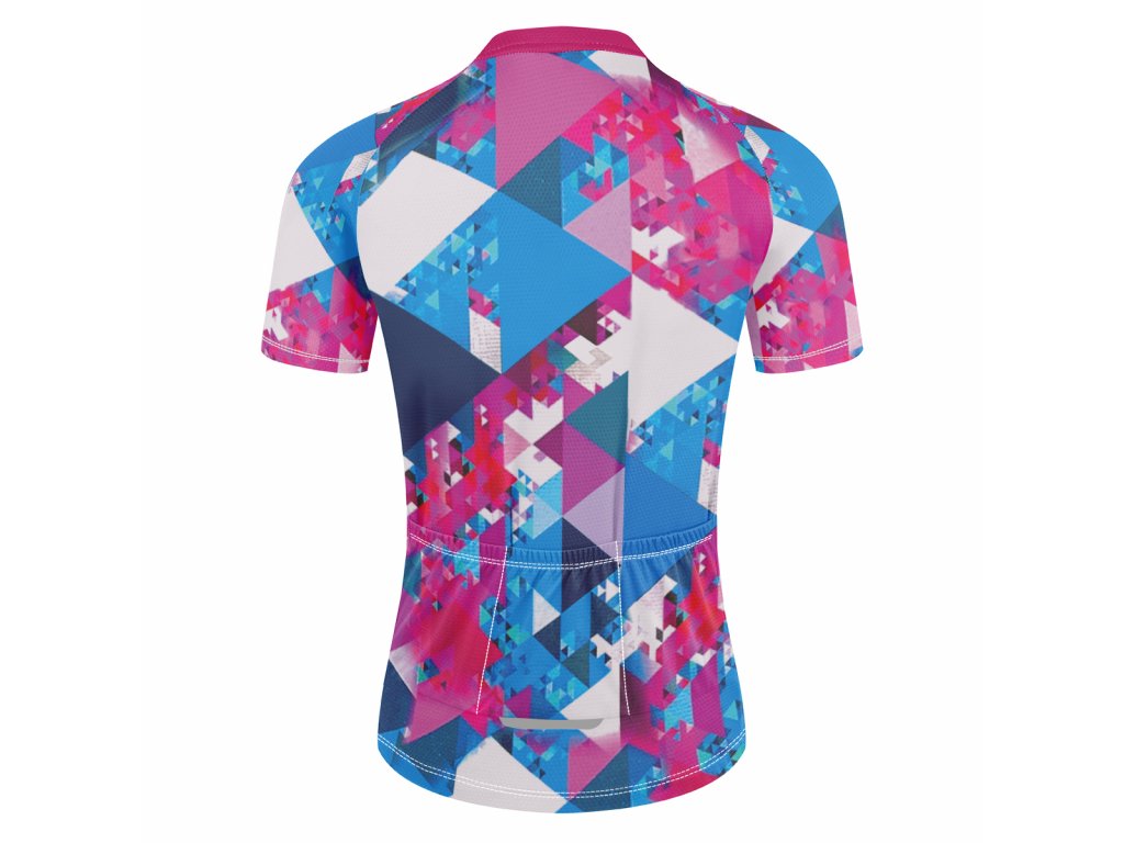 Dámský cyklistický dres, Frike®, B7, růžová modrá bílá, 2023