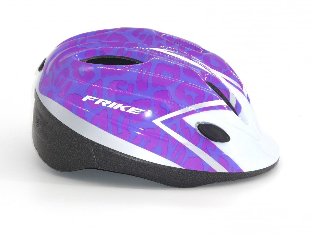 Dětská cyklistická helma,  Frike® ,A8, fialová bílá, 2023