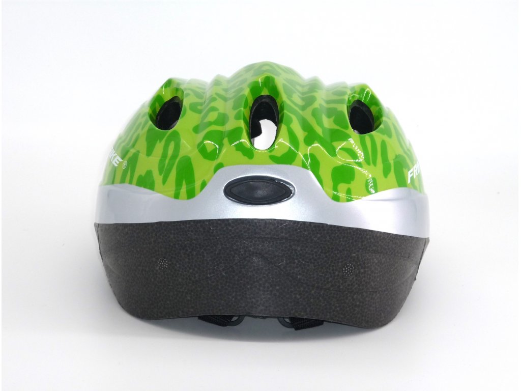 Dětská cyklistická helma,  Frike®, A8, zelená bílá, 2023