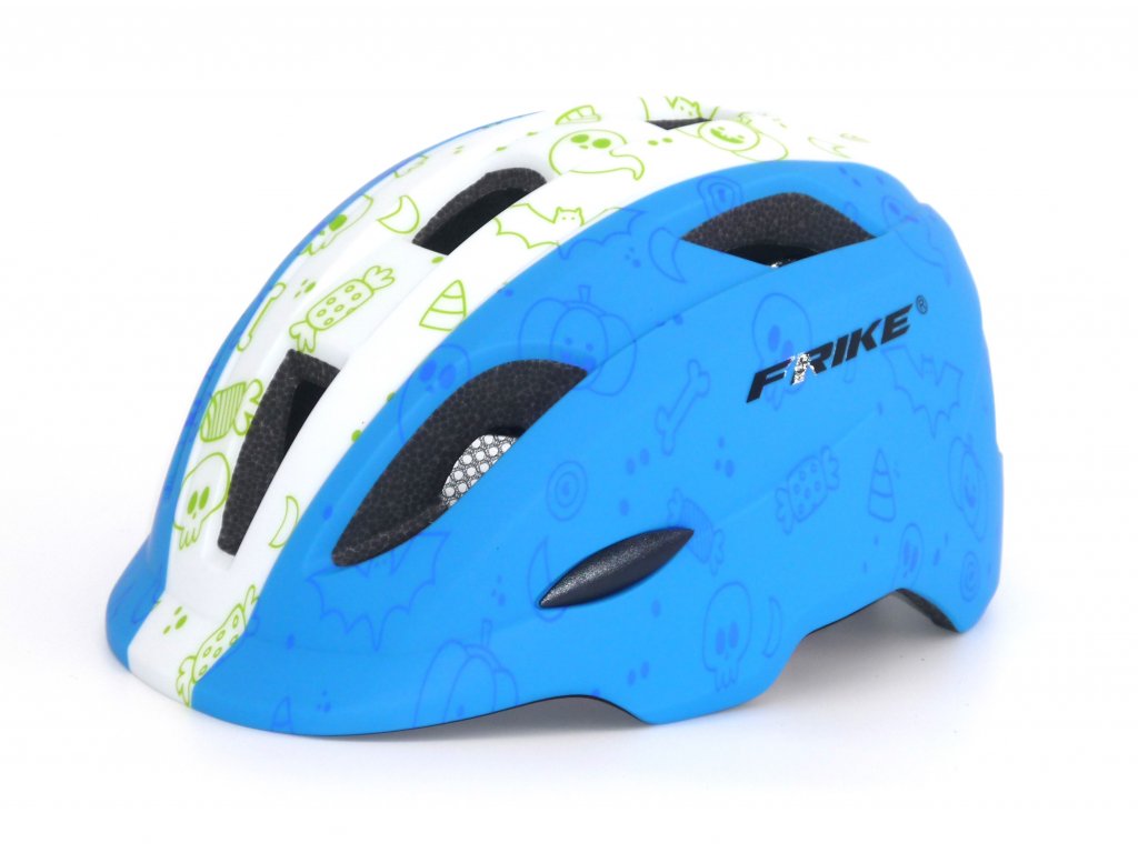 Dětská cyklistická helma,  Frike®, A9, modro bílá, 2023
