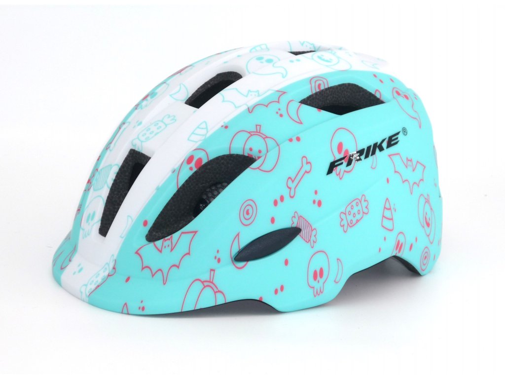 Dětská cyklistická helma,  Frike®, A9, zeleno bílá, 2023