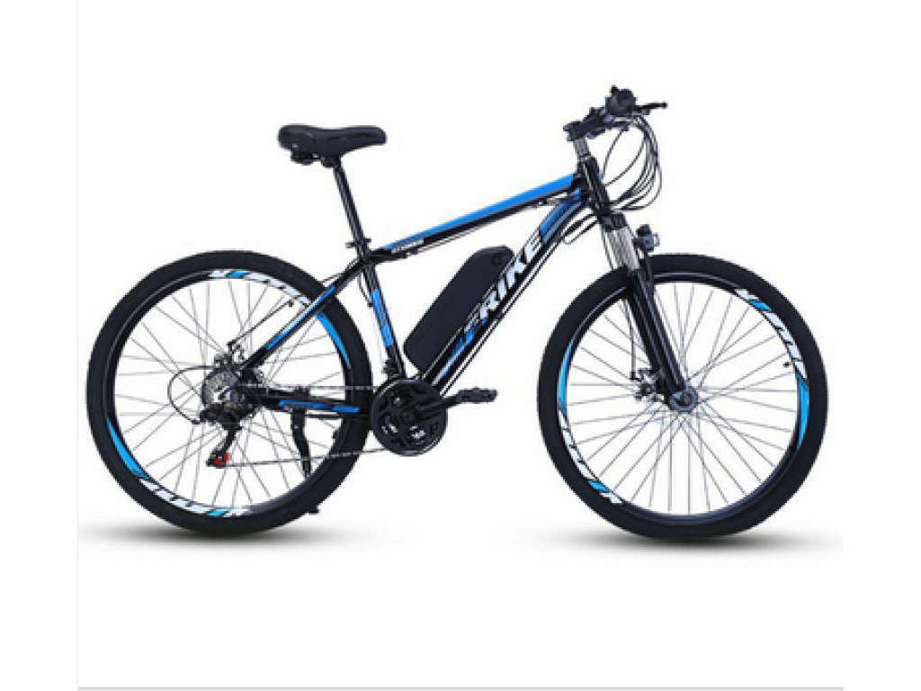FRIKE, Elektryczny rower górski, Basic, 18", 27,5", niebiesko-czarny, 2022