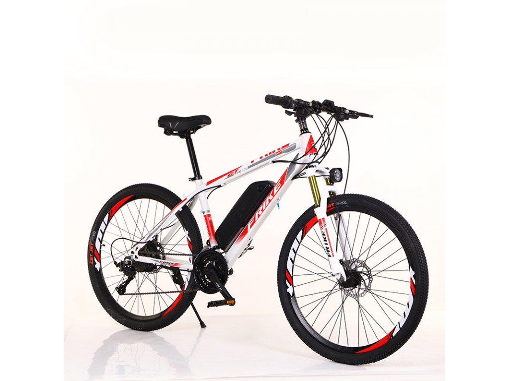 FRIKE, Elektryczny rower górski, Elementary, 18", 27,5", czerwono-biały, 2022