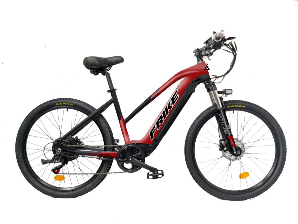 FRIKE, Elektryczny rower górski, Elementary II Lady , 26", czerwony czarny, 2024 
