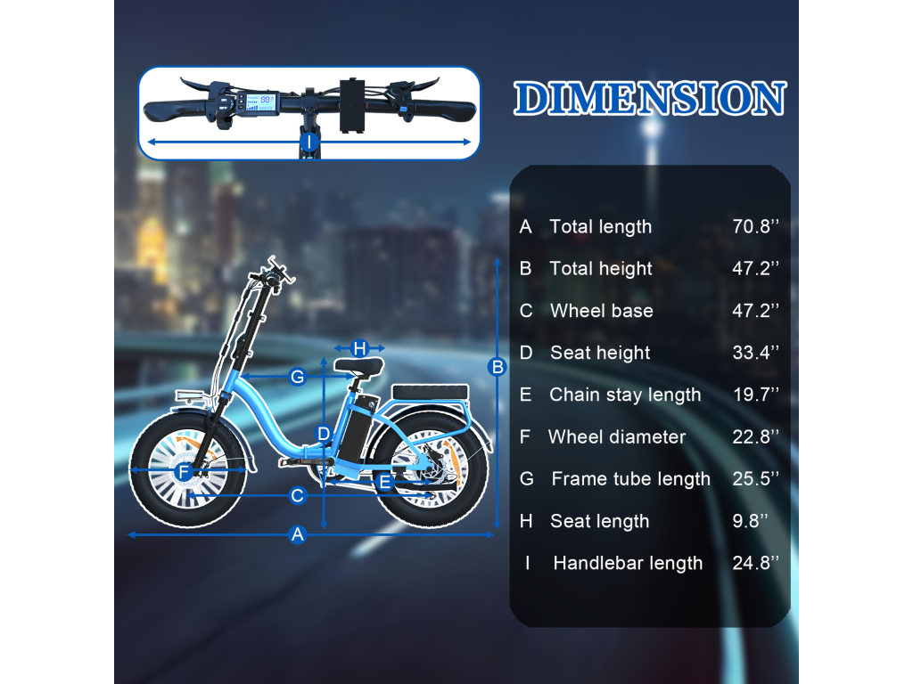 FRIKE E1 City Electric Bike - Blue/Black, 2025 Edition | Ideal for ...