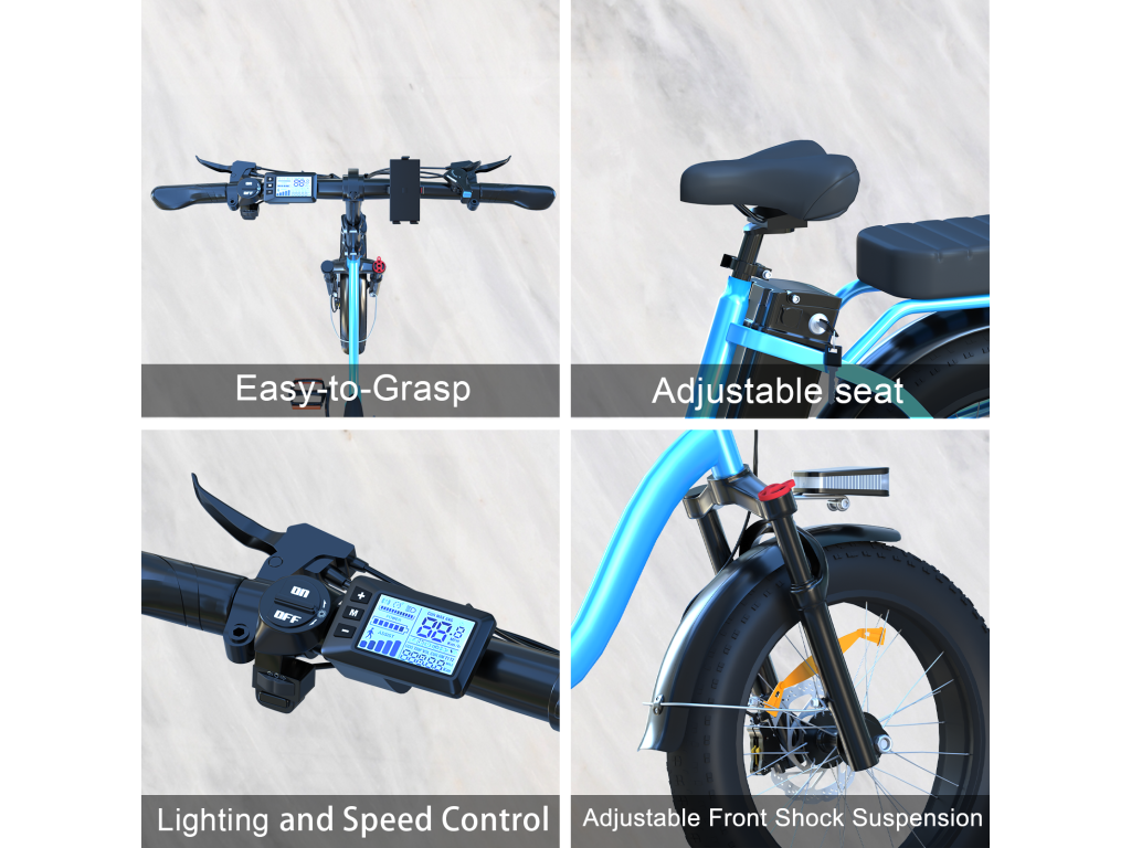 FRIKE E1 City Electric Bike - Blue/Black, 2025 Edition | Ideal for ...
