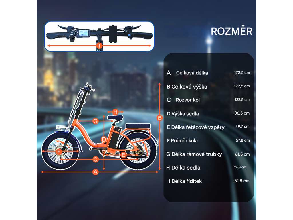 FRIKE E1 City Electric Bike - 2025 Orange/Black - 100km Range, 250W ...