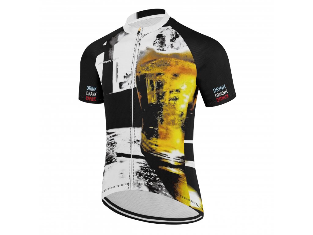 Pánský cyklistiský dres, Frike®, C13, černá žlutá bílá, 2023